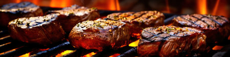 Beef steak is grille. Generative AIの素材