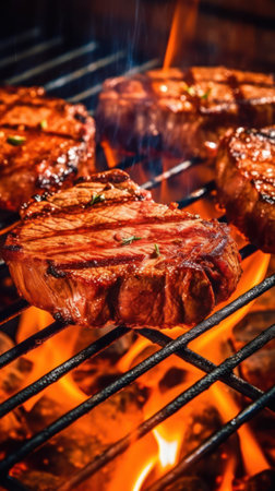 Beef steak is grille. Generative AIの素材