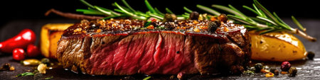 Beef steak is grille. Generative AIの素材