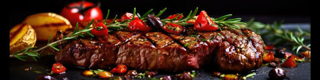 Beef steak is grille. Generative AIの素材