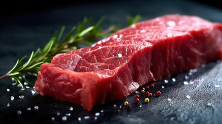 Fresh raw beef steaks. Generative AIの素材