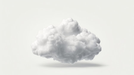 View on a soft white fluffy clouds as background. Generative aiの素材