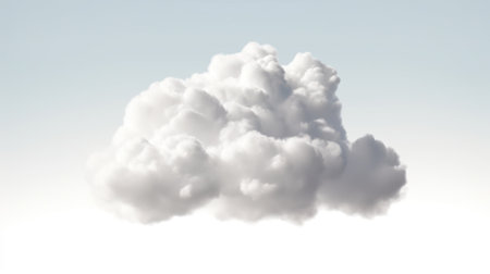 View on a soft white fluffy clouds as background. Generative aiの素材