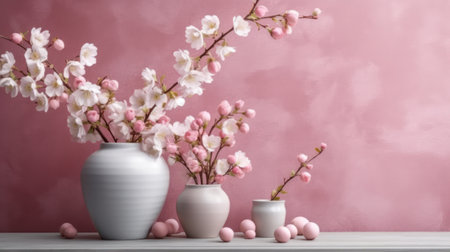 Flowers background. Generative AIの素材