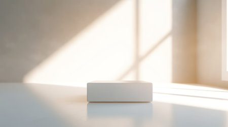 Abstract beige studio background for product presentation. Generative AIの素材