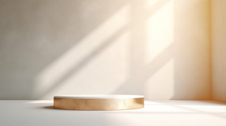 Abstract beige studio background for product presentation. Generative AIの素材