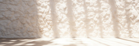 Light sunny wall with sunbeams bright clean soft focus shadows. Generative AIの素材