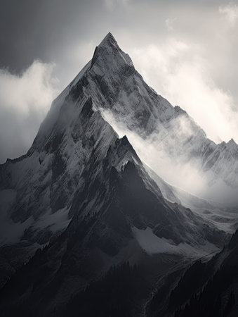 Mountain landscape. Generative AIの素材