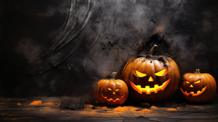 Halloween, the spookiest day of the year. Halloween background.の素材