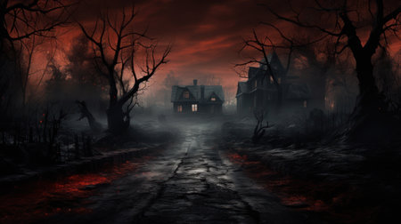 Halloween, the spookiest day of the year. Halloween background.の素材