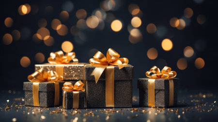 Black Friday, background, sale, gift, banner.の素材