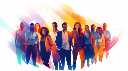 Diversity and inclusion poster. Diversity, equity and inclusion concept. Generative AIの素材