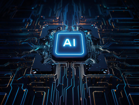 AI, Artificial Intelligence concept,conceptual image. Business, modern technology, internet and networking conceptの素材