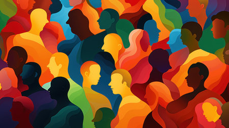 Diversity and inclusion poster. Diversity, equity and inclusion concept. Generative AIの素材