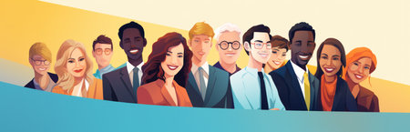 Diversity and inclusion poster. Diversity, equity and inclusion concept. Generative AIの素材