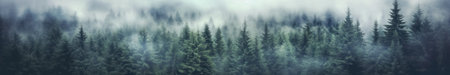 Misty mountain landscape. Moody forest landscape with fog and mist. Generative AIの素材