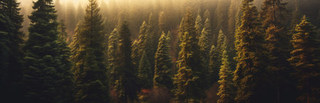 Beautiful forest landscape. Generative AIの素材