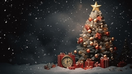Christmas and new year holidays conceptの素材