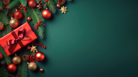 Merry Christmas background with christmas elementの素材