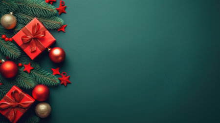 Merry Christmas background with christmas elementの素材