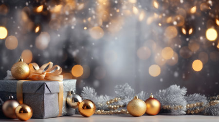 Merry Christmas background with christmas elementの素材