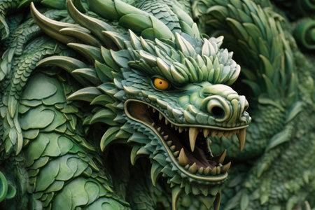 Green dragon. Chinese new year of dragon 2024の素材