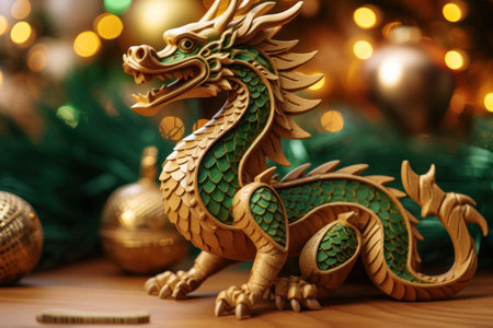 Green dragon. Chinese new year of dragon 2024の素材
