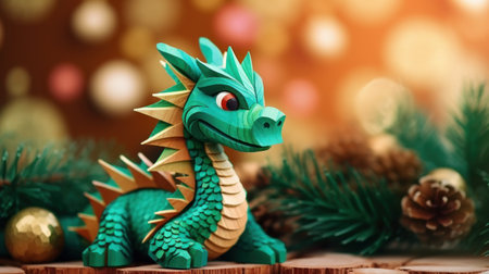 Green dragon. Chinese new year of dragon 2024の素材