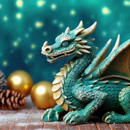 Green dragon. Chinese new year of dragon 2024の素材