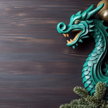 Green dragon. Chinese new year of dragon 2024の素材