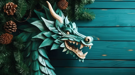 Green dragon. Chinese new year of dragon 2024の素材