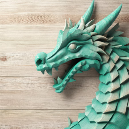 Green dragon. Chinese new year of dragon 2024の素材