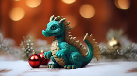 Green dragon. Chinese new year of dragon 2024の素材