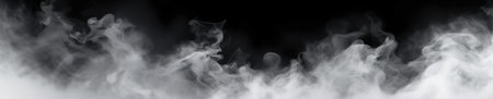 Smoke on black backgroundの素材
