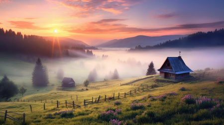 Beautiful peaceful landscapeの素材