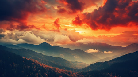 Beautiful peaceful landscapeの素材