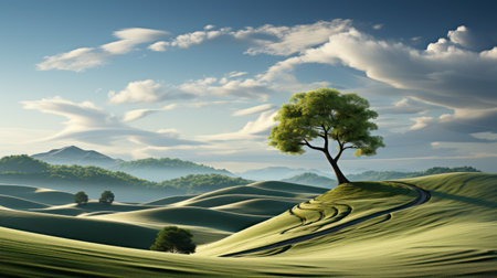 Beautiful peaceful landscapeの素材