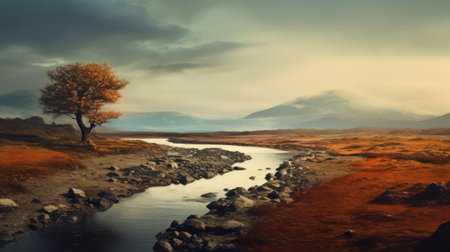 Beautiful peaceful landscapeの素材