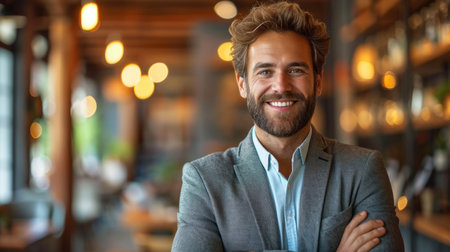 Portrait of handsome confident man. Best candidate of jobの素材