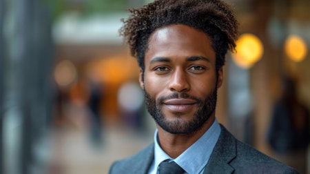 Portrait of handsome confident afro american man. Best candidate of jobの素材