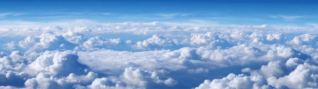 Beautiful blue sky background with clouds. Heavenの素材