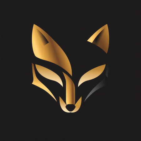 Animal Fox. Logo illustration of a Fox. Fox emblem, icon, logotype,decal, print.の素材