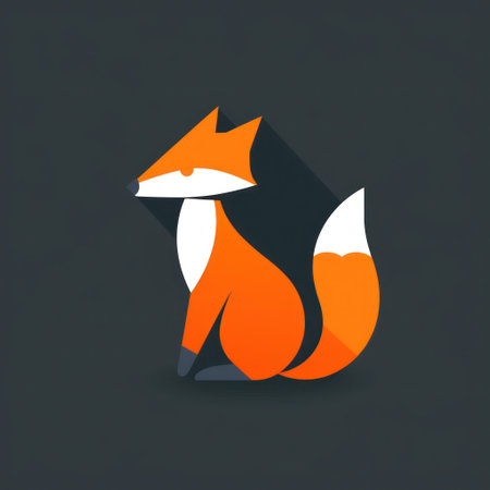 Animal Fox. Logo illustration of a Fox. Fox emblem, icon, logotype,decal, print.の素材
