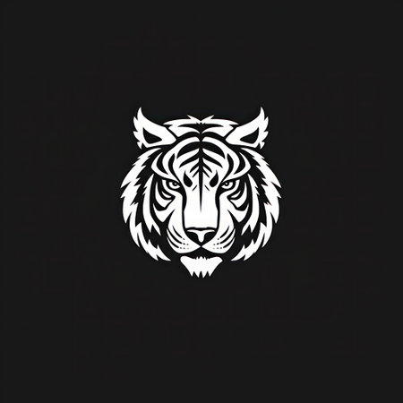 Animal Tiger. Logo illustration of a Tiger. Tiger emblem, icon, logotype,decal, print.の素材