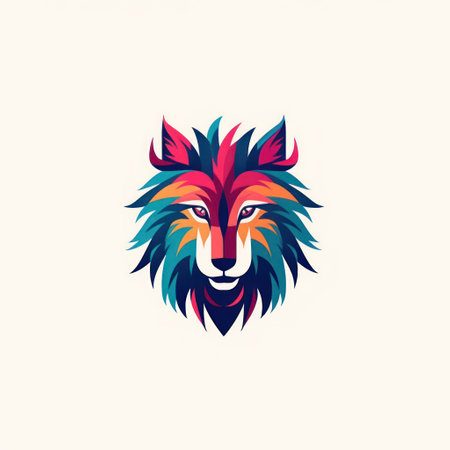 Animal Wolf. Logo illustration of a Wolf. Wolf emblem, icon, logotype,decal, print.の素材