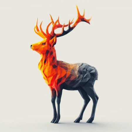 Animal Deer. Logo illustration of a Deer. Deer emblem, icon, logotype,decal, printの素材