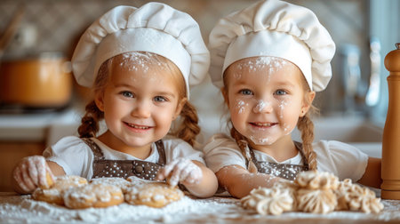 Little Bakers Enjoying Kitchen Funの素材