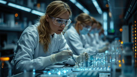 Scientist Working in a Modern Laboratoryの素材
