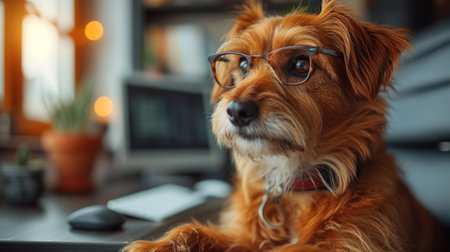 A Dog Wearing Glassesの素材
