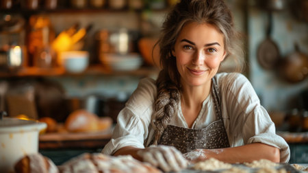 Content Baker in Rustic Kitchenの素材